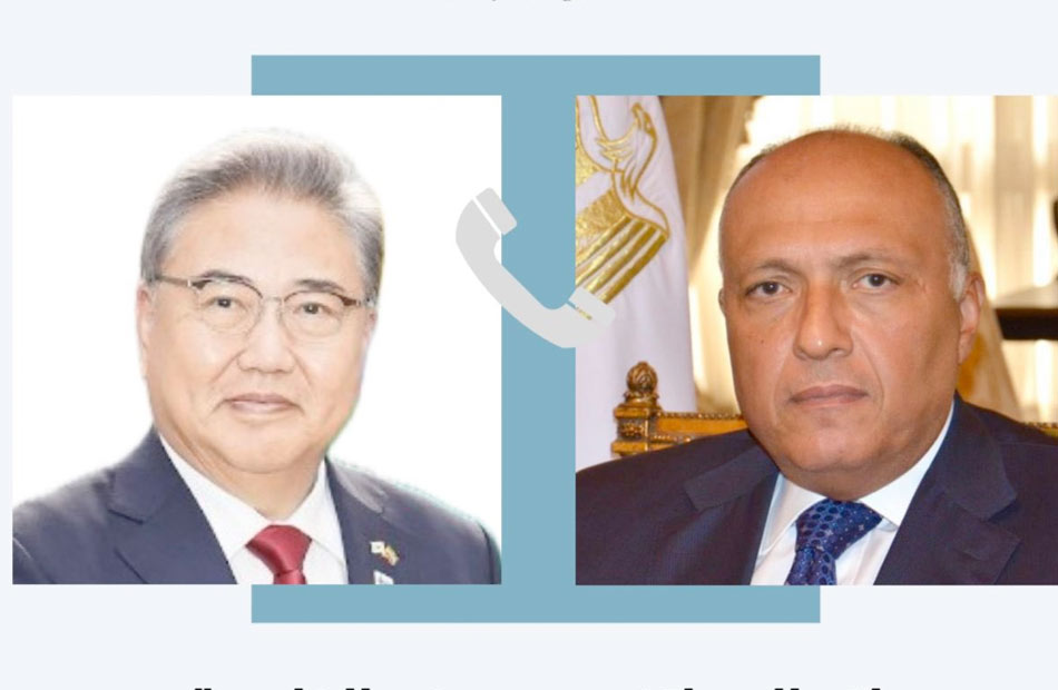 شكري يبحث مع وزير خارجية كوريا الجنوبية .. التصعيد العسكري في غزة