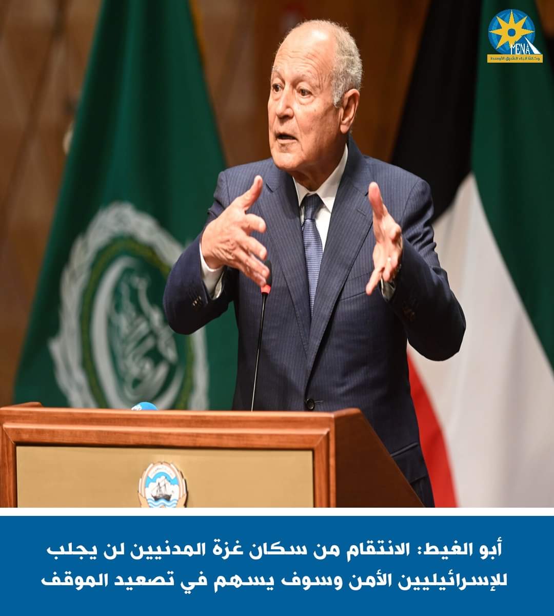 أبوالغيط: الانتقام من سكان غزة المدنيين لن يجلب للإسرائيليين الأمن