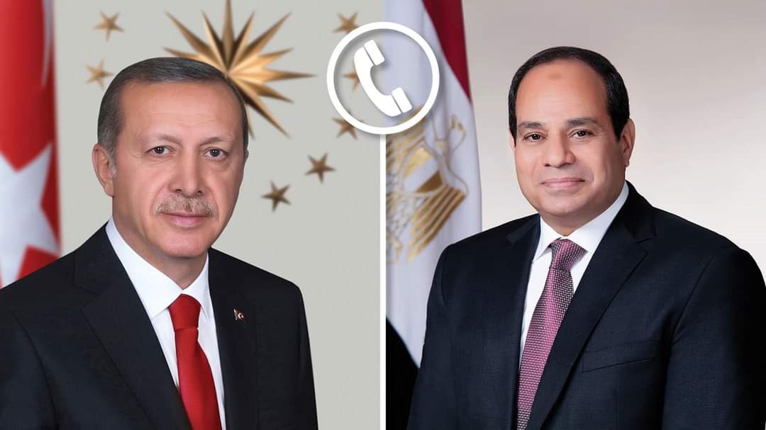 الرئيس بحث مع أردوغان تطورات الأوضاع فى قطاع غزة