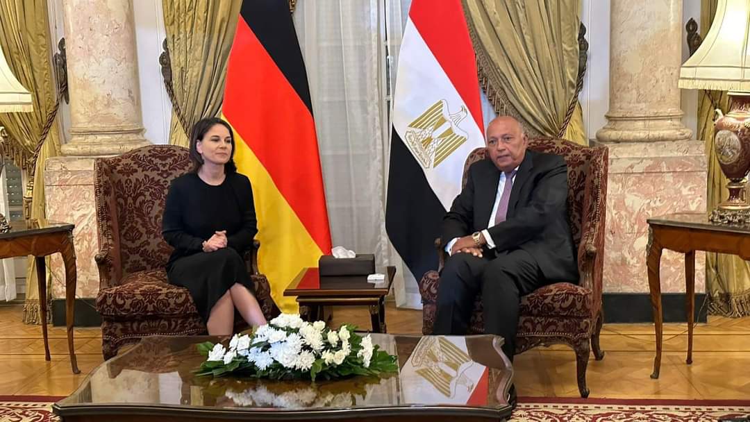 شكرى بحث مع وزيرة خارجية ألمانيا الوضع المتدهور بغزة