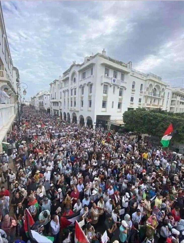 مسيرات شعبية حاشدة بالجزائر تضامنًا مع الشعب الفلسطينى 