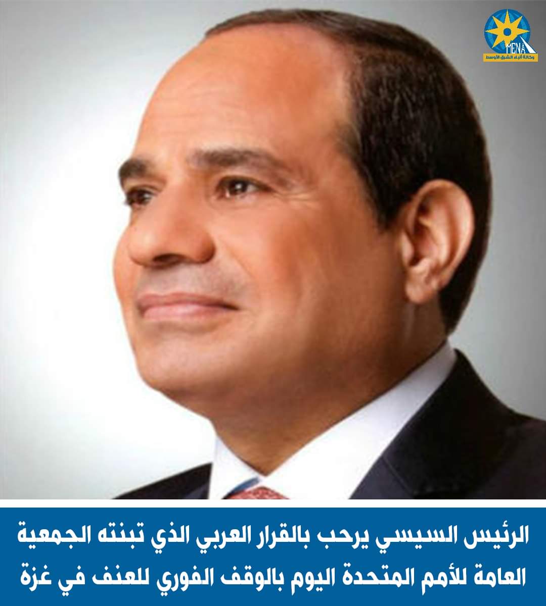 الرئيس يرحب بقرار الوقف الفورى للعنف فى غزة