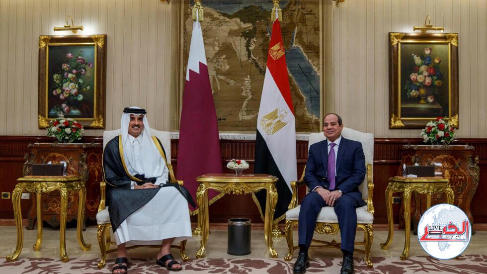 أمير قطر..للرئيس : شكراً على جهودكم..ونقدر عالياً التعاون المثمر بين فريقي عمل بلدينا فى تحقيق الهدنة الإنسانية بغزة