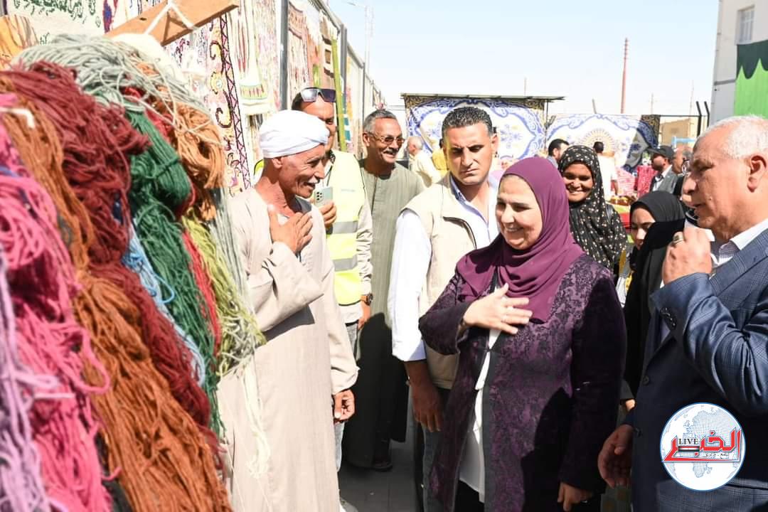 وزيرة التضامن تفتتح مشروعات بمركزى الداخلة والفرافرة