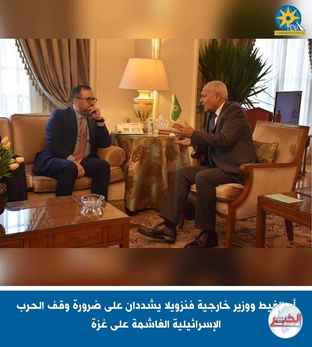 أبوالغيط ووزير خارجية فنزويلا يشددان على ضرورة وقف الحرب الغاشمة على غزة