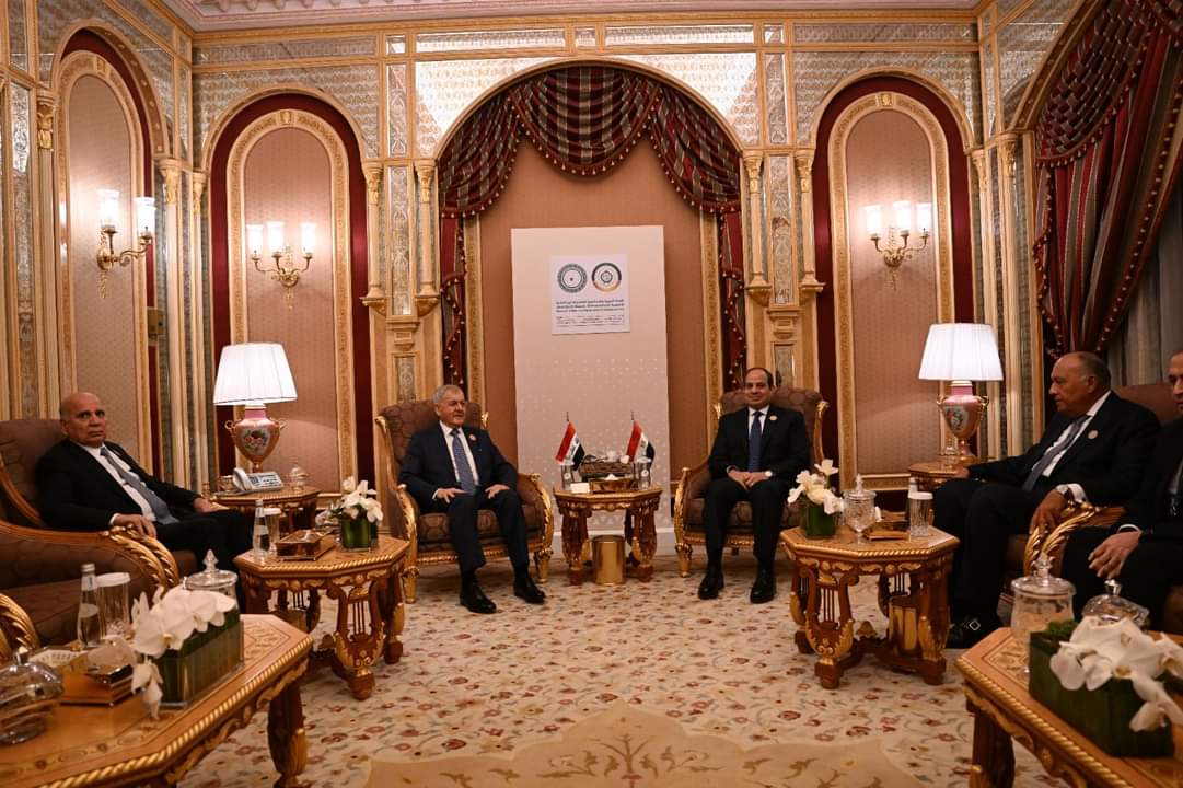 الرئيس العراقى.. للرئيس السيسي : كل التقدير للدور المصري الجوهرى فى جهود تسوية الأزمة بغزة