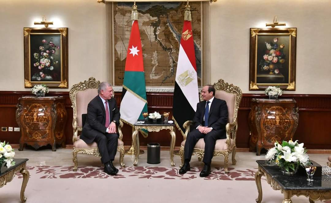 الرئيس وملك الأردن يرحبان بالهدنة الإنسانية فى قطاع غزة