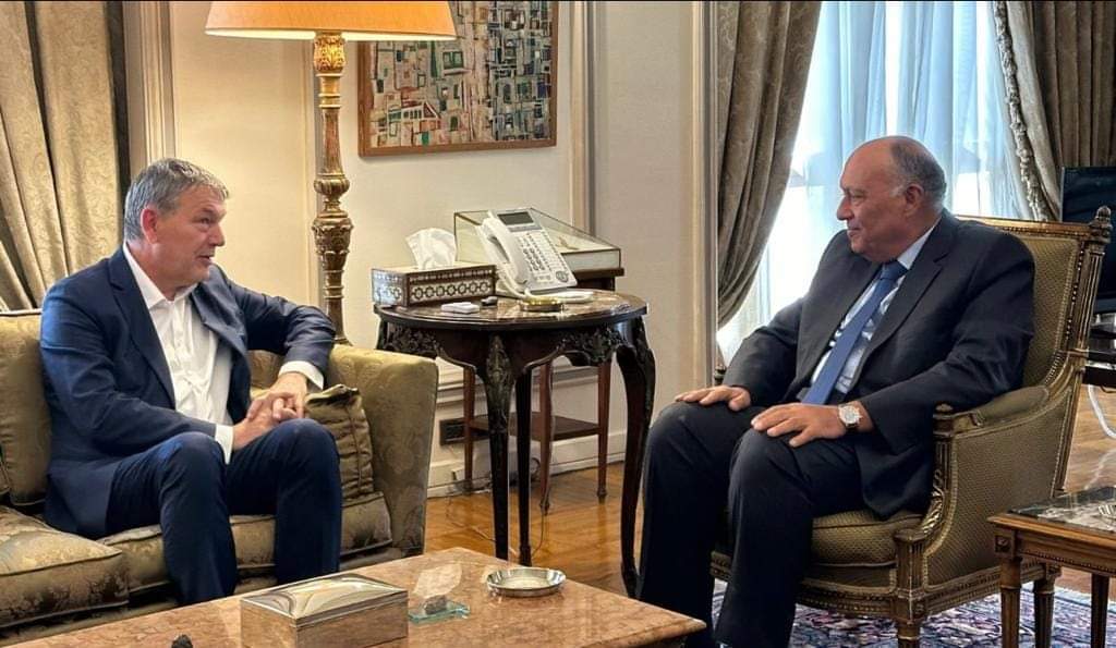 وزير الخارجية يلتقى المفوض العام لوكالة الأونروا فى القاهرة