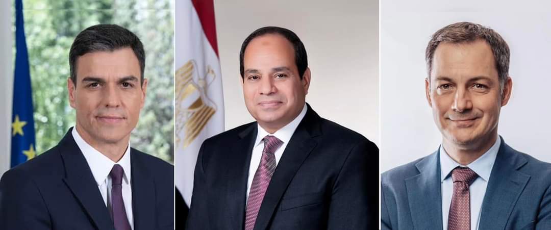 قمة مصرية إسبانية بلجيكية بقصر الإتحادية