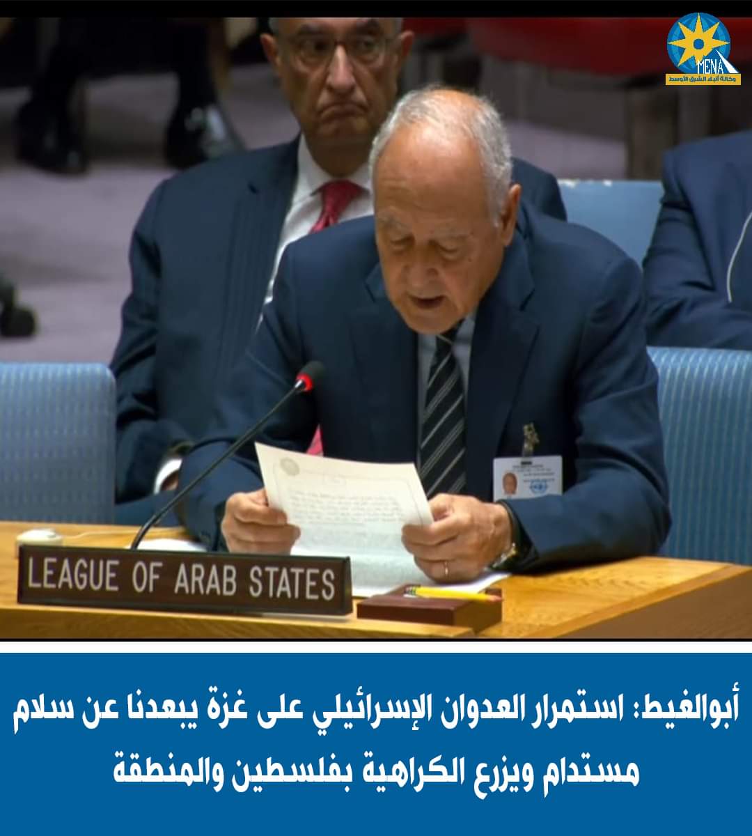 أبو الغيط أمام مجلس الأمن : الوقف الكامل لإطلاق النار فى غزة.. مسئوليتكم