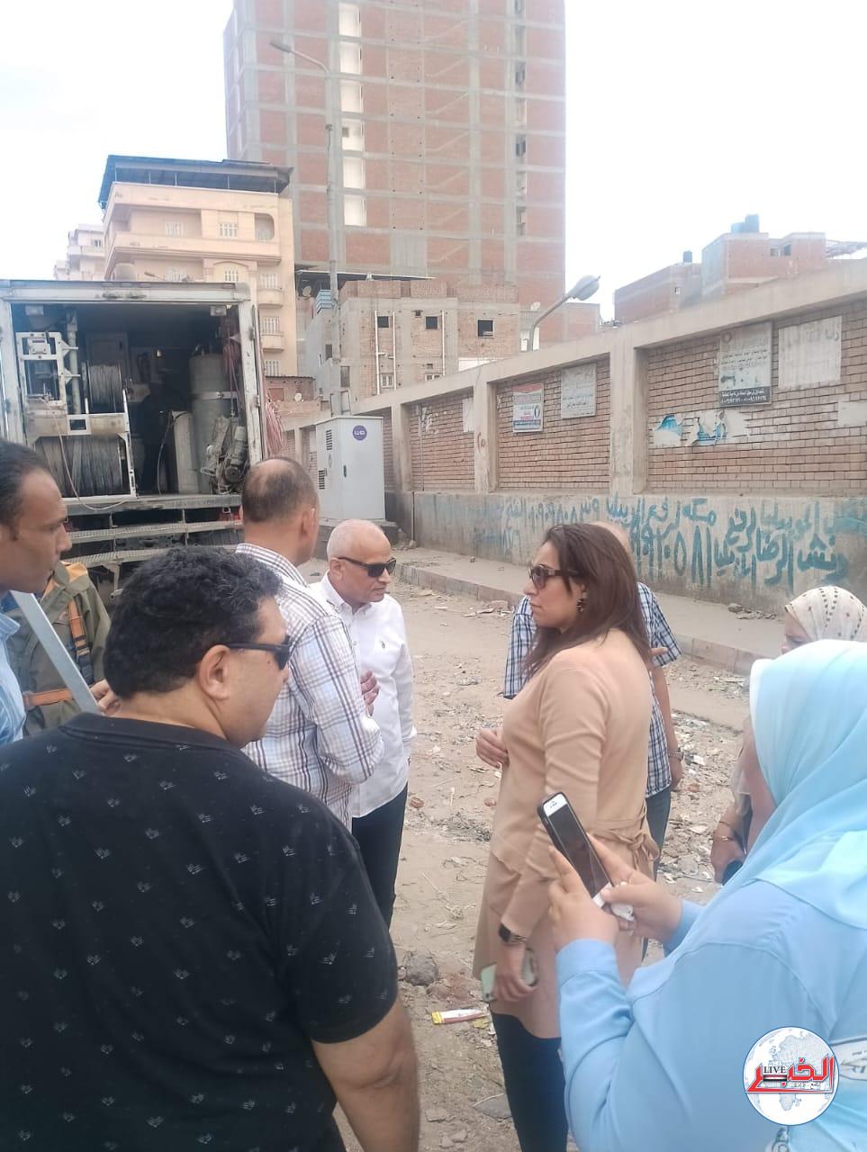 إصلاح خط الطرد الرئيسى و كسح مياه الأمطار برشيد 