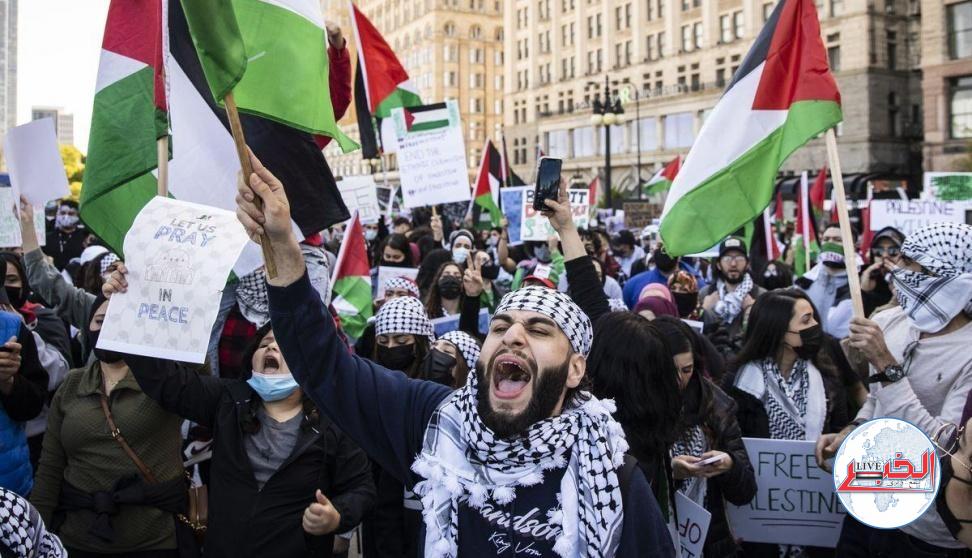 100 ألف فى أكبر مظاهرة داعمة لفلسطين بتاريخ أمريكا
