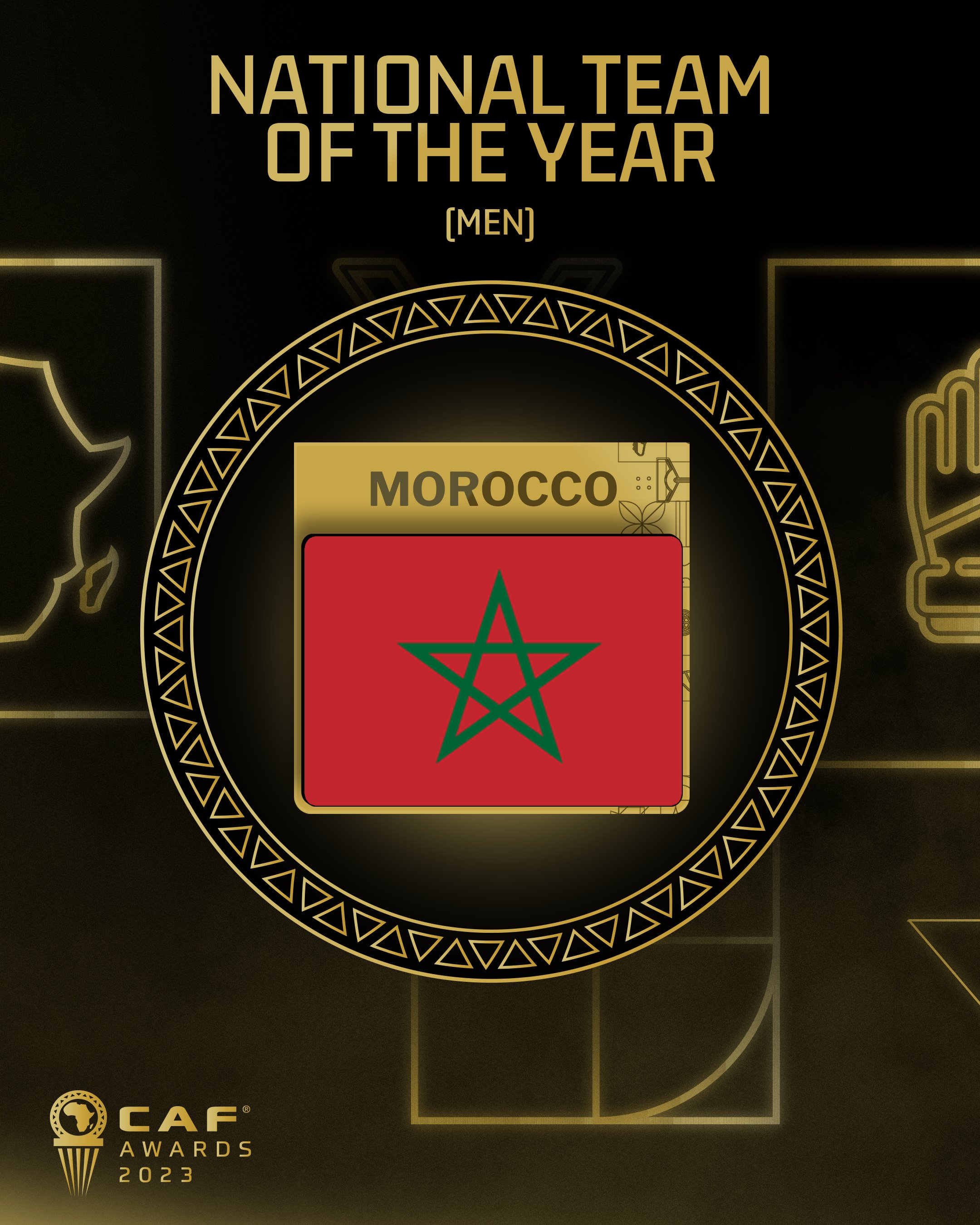 المغرب يفوز بجائزة أفضل منتخب فى أفريقيا 2023