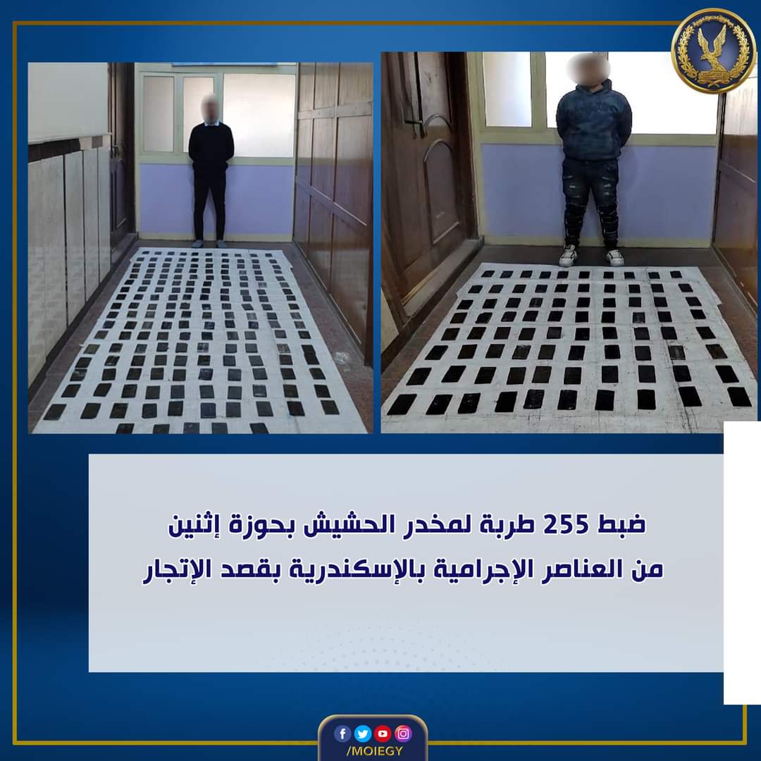 عاطلا العامرية فى قبضة الأجهزة الأمنية