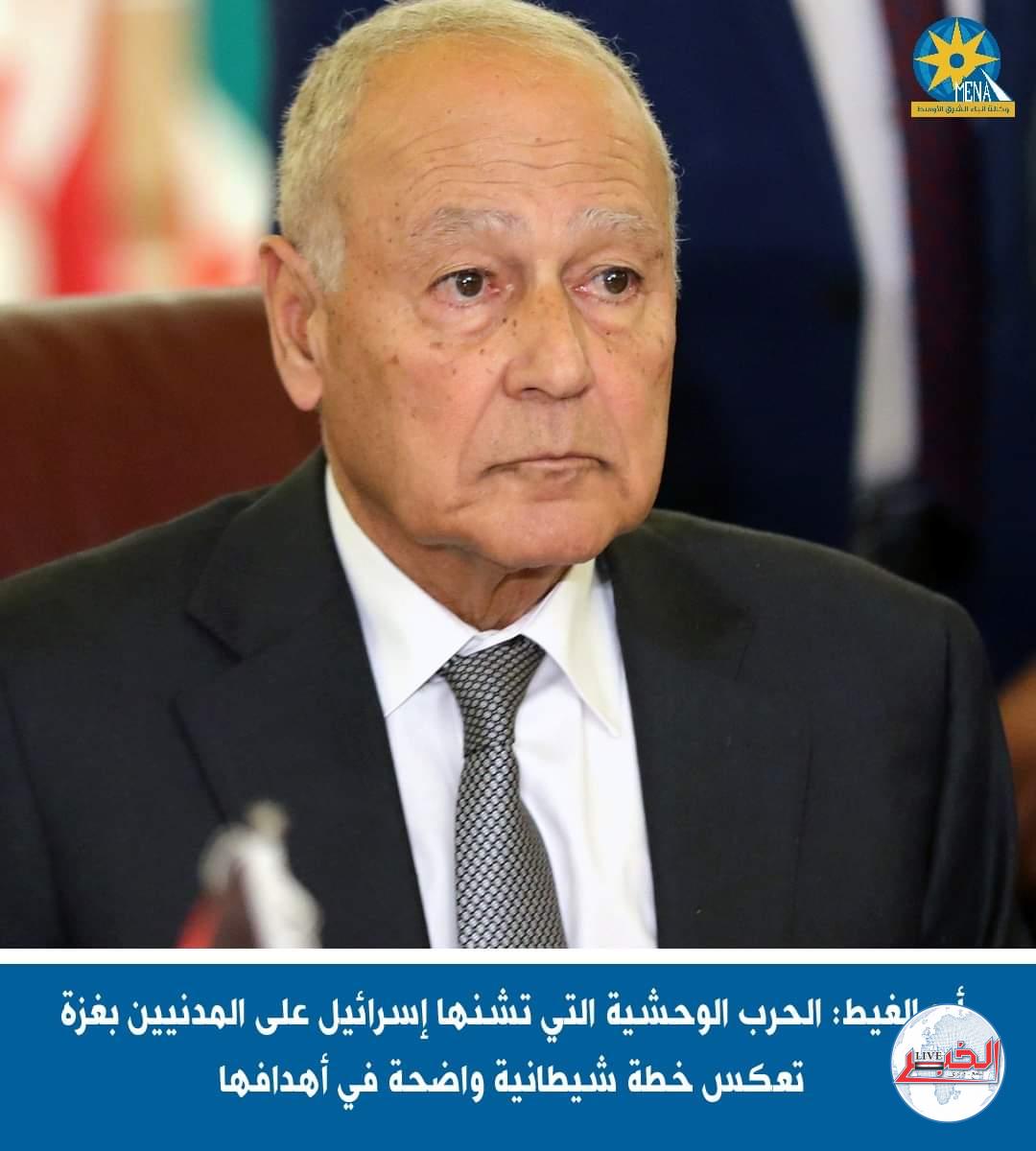 أبو الغيط: الحرب الوحشية الإسرائيلية على المدنيين بغزة.. خطة شيطانية واضحة في أهدافها