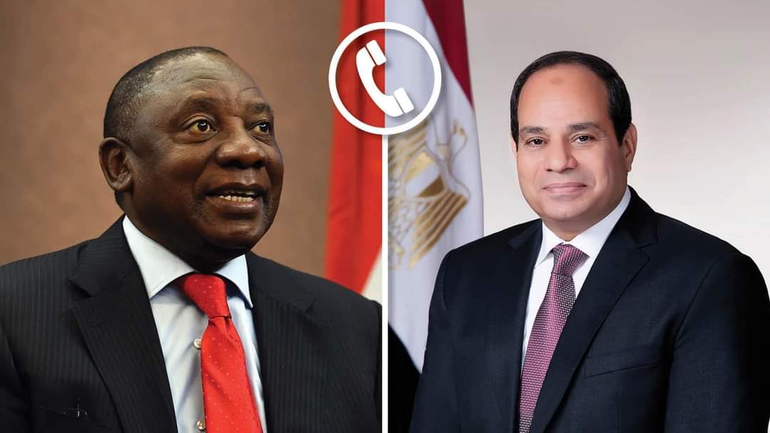 رئيس جنوب أفريقيا يهنئ الرئيس بفوزه فى الإنتخابات الرئاسية