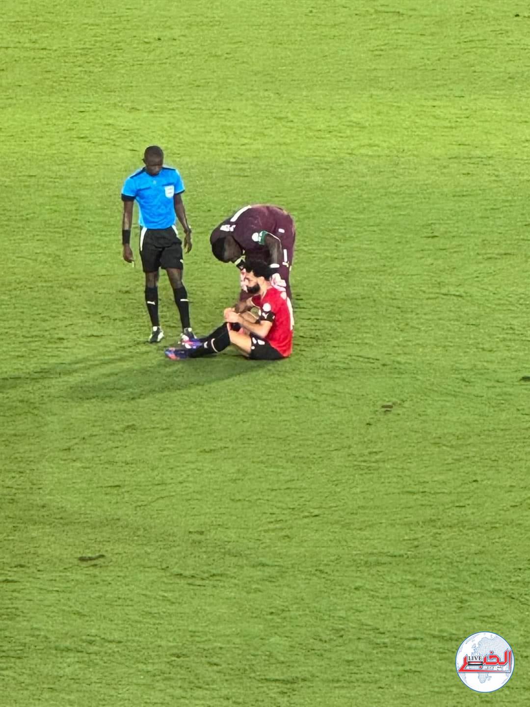 إصابة محمد صلاح لاعب منتخب مصر بمواجهة غانا بكأس أمم أفريقيا.. صور