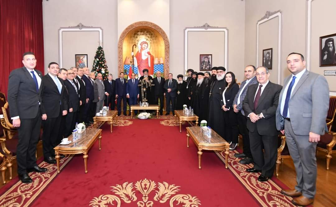 رئيس مجلس القضاء الأعلى والنائب العام يهنئان البابا تواضروس بعيد الميلاد المجيد