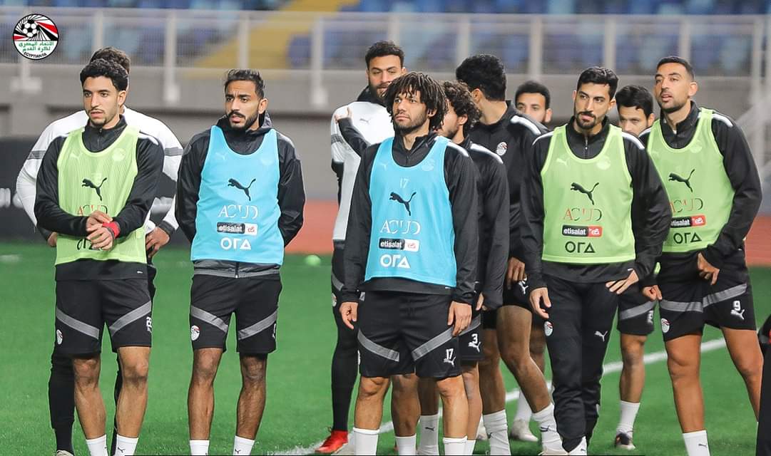 منتخب مصر يواصل التدريب باستاد مصر فى العاصمة الإدارية استعدادا للأمم الأفريقية
