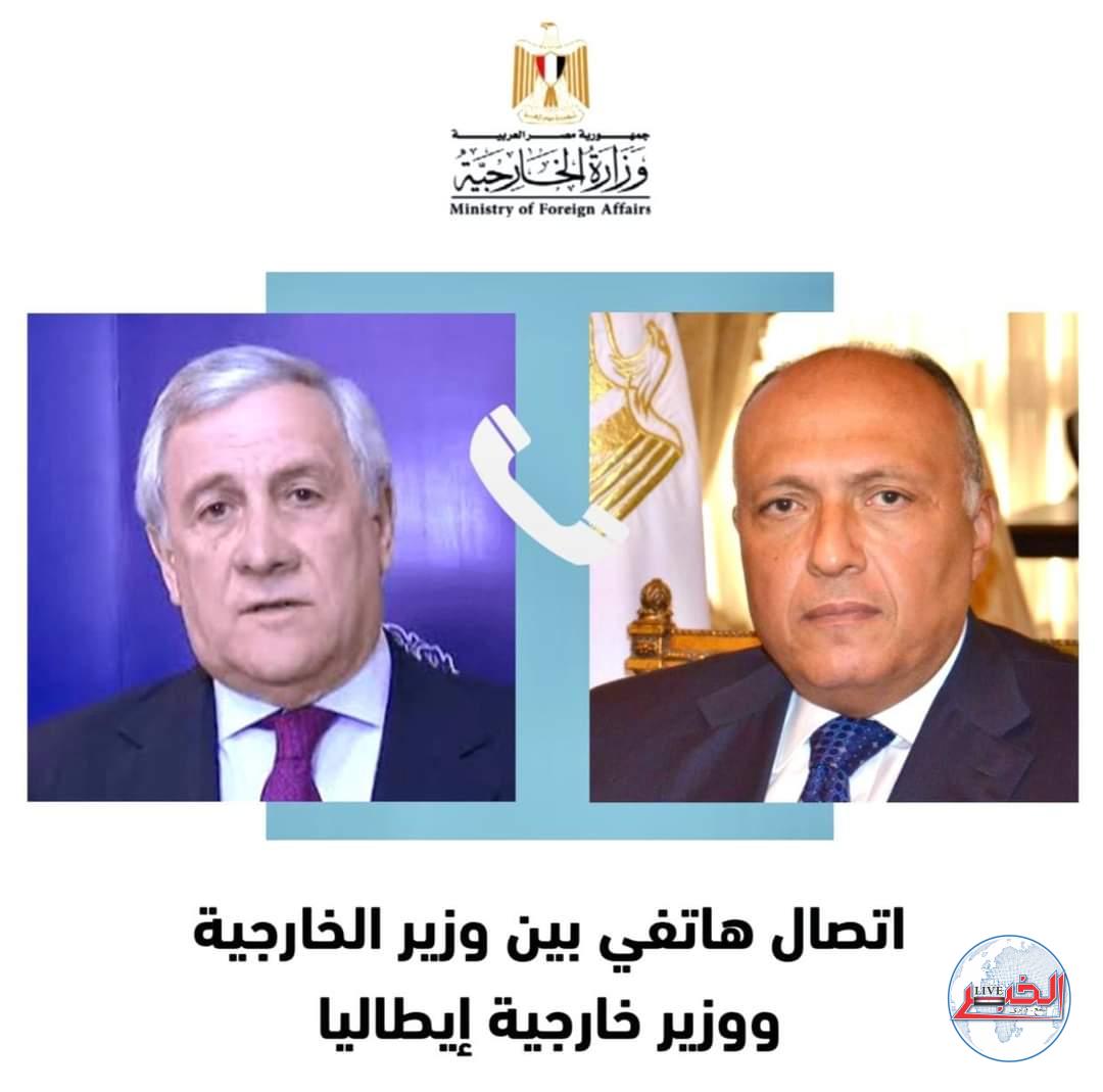 وزير الخارجية بحث مع نظيره الإيطالى الأوضاع المتدهورة فى غزة 