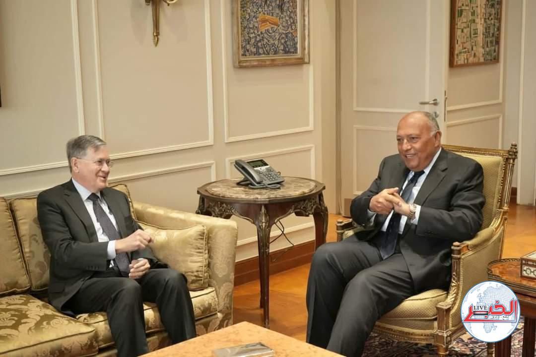 وزير الخارجية يلتقى المبعوث الأمريكى للشئون الإنسانية فى الشرق الأوسط