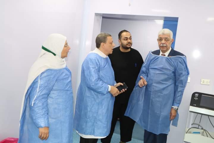 رئيس جامعة المنوفية يتفقد مستشفى منشاة سلطان و المعهد الفنى للتمريض 