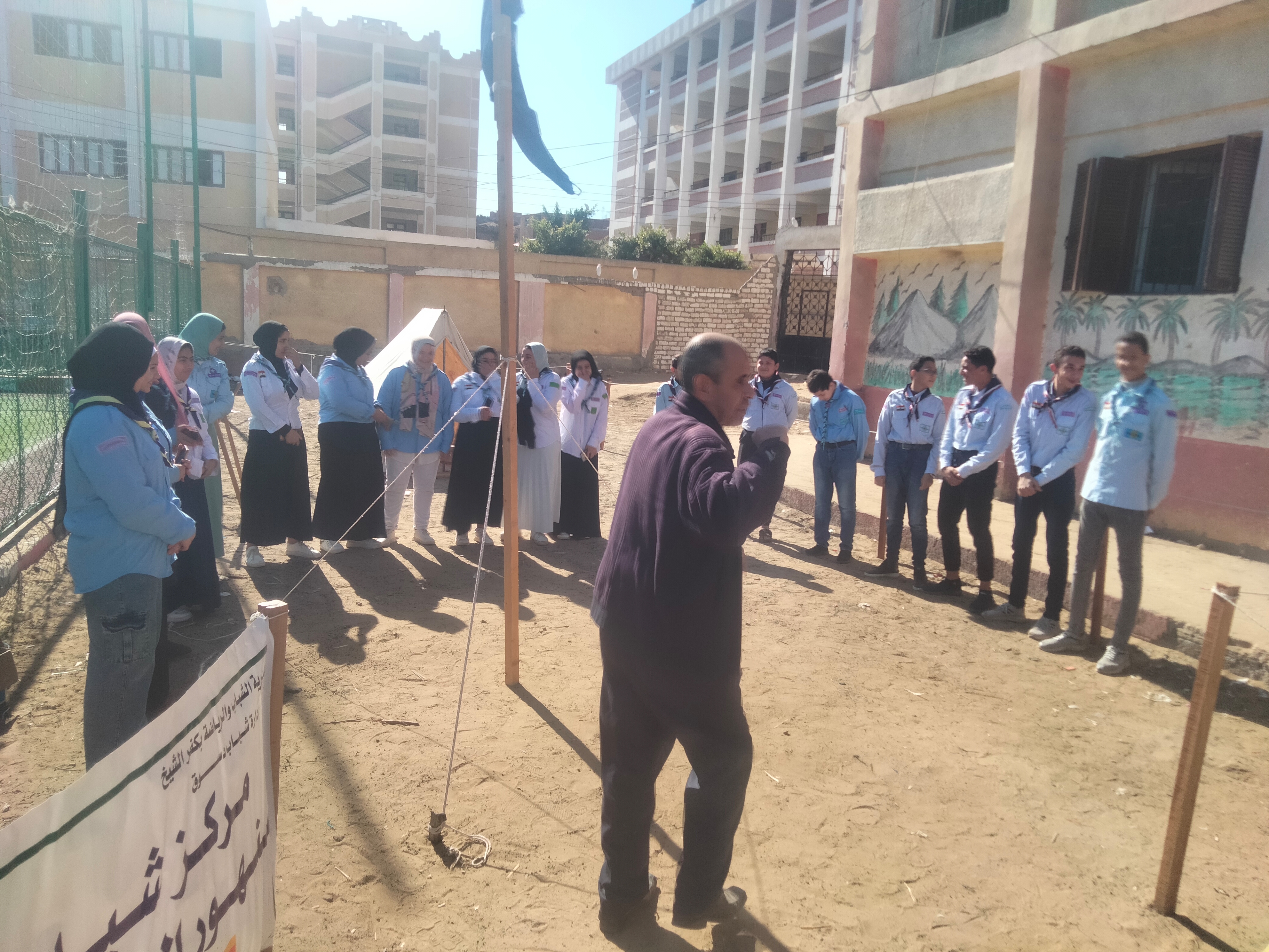 معسكر تدريبى لعشائر الجوالة بسنهور المدينة بكفر الشيخ