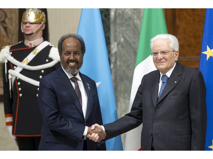 الرئيس الصومالي ونظيره الإيطالي .. يبحثان تعزيز التعاون بين البلدين