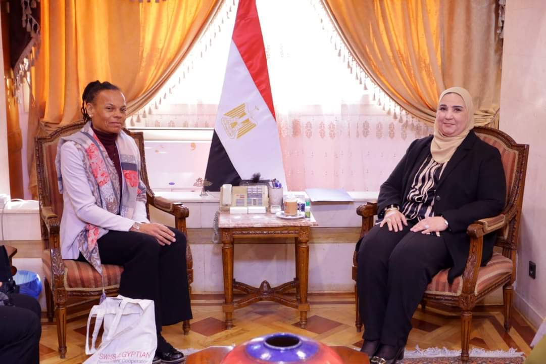 القباج بحثت مع مدير الوكالة السويسرية جهود الإغاثة المصرية لغزة والسودان
