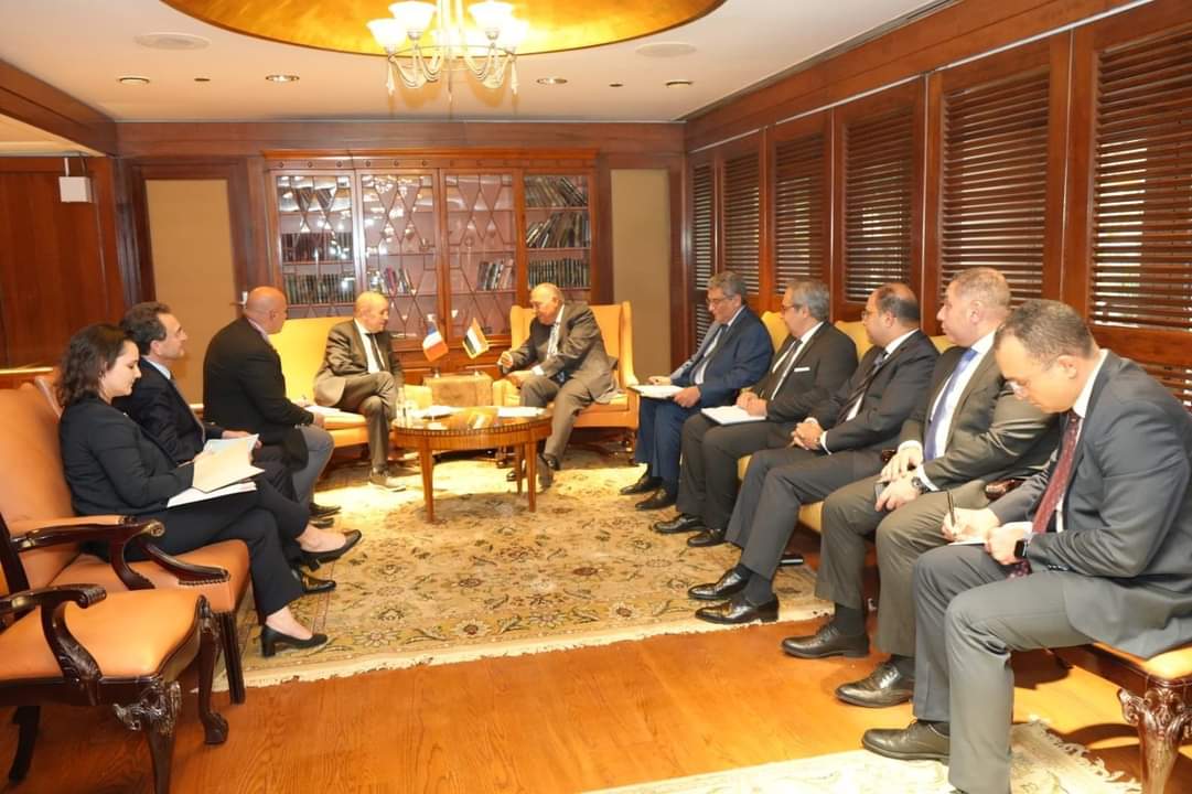 وزير الخارجية يستقبل المبعوث الرئاسى الفرنسى إلى لبنان