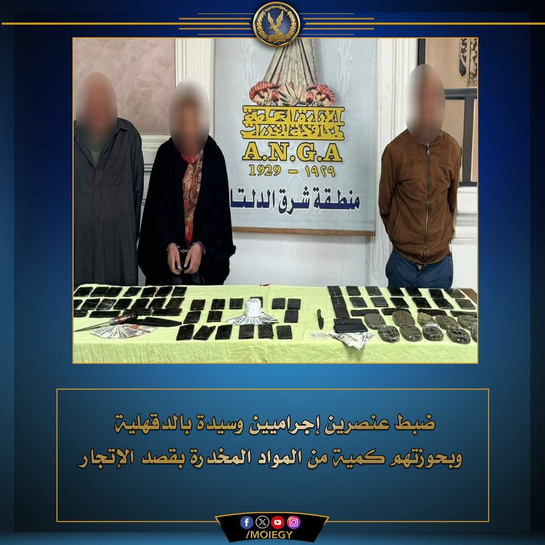 ثلاثى الدقهلية سقطوا بالمخدرات
