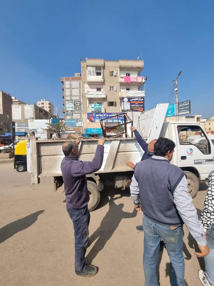 رفع 1065 إشغالا بدمنهور وإيتاى البارود وأبو حمص ورشيد