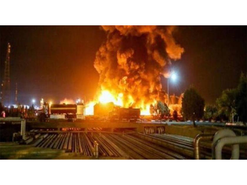 انفجار خط لنقل الغاز .. جنوب غرب إيران