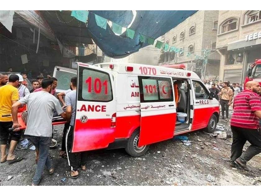 الهلال الأحمر الفلسطيني: الاحتلال الإسرائيلي .. اقتحم مستشفى الأمل للمرة الثالثة
