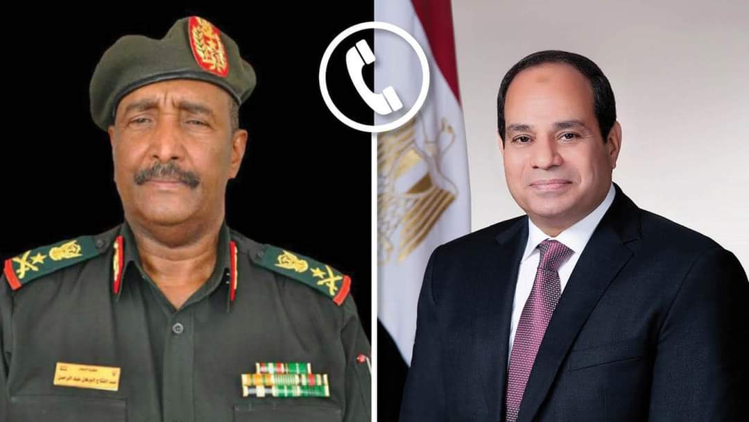 السيسي يهنئ رئيس مجلس السيادة الإنتقالى السودانى بحلول شهر رمضان 