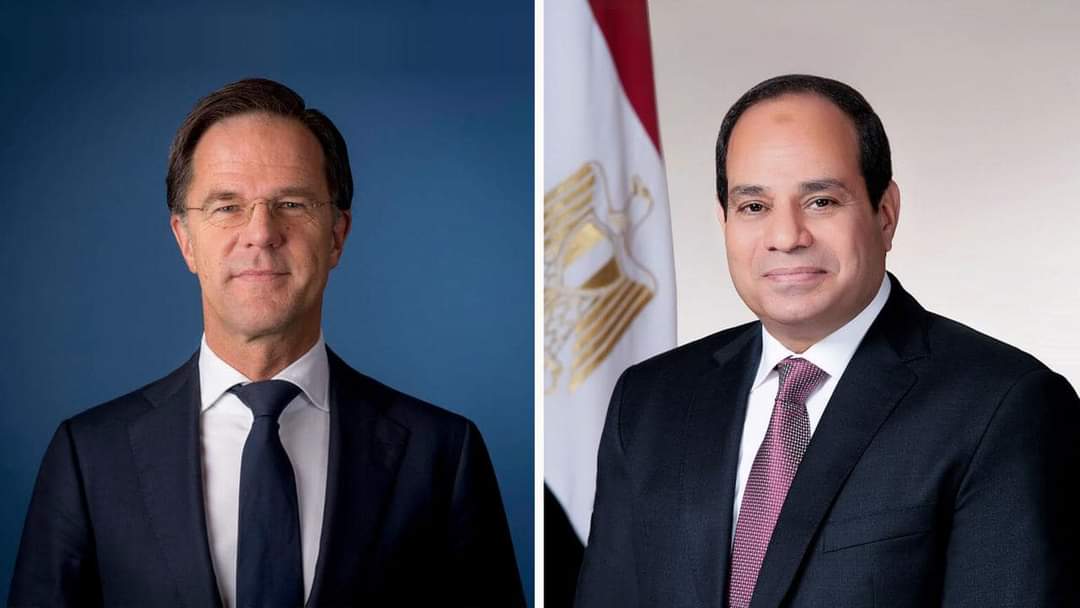 الرئيس يبحث مع رئيس وزراء هولندا الأوضاع الإقليمية