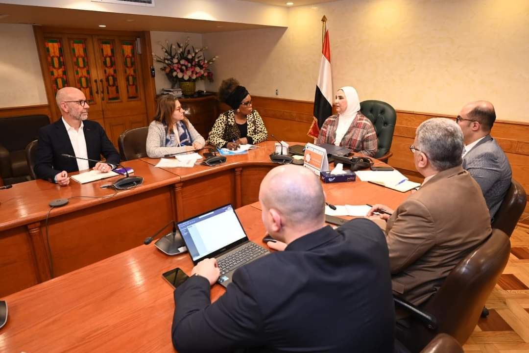 وزيرة التضامن تبحث مع وفد يونيسف التعاون فى لرعاية والحماية الاجتماعية