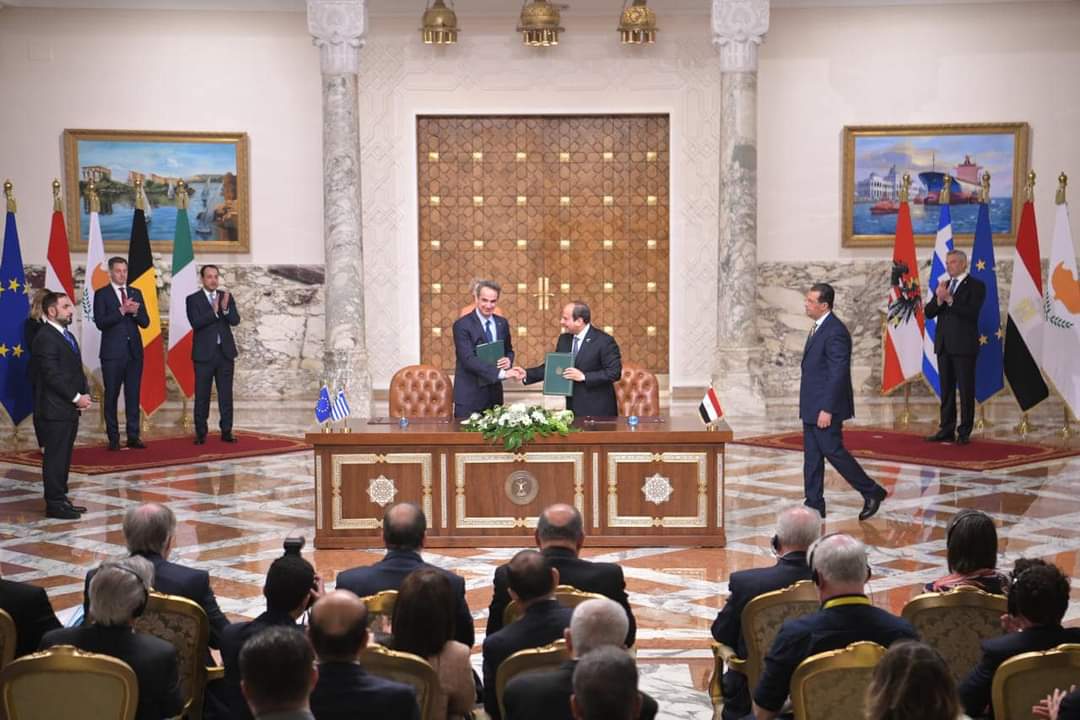 توقيع الإعلان المشترك حول تأسيس مجلس تعاون رفيع المستوى بين مصر واليونان 