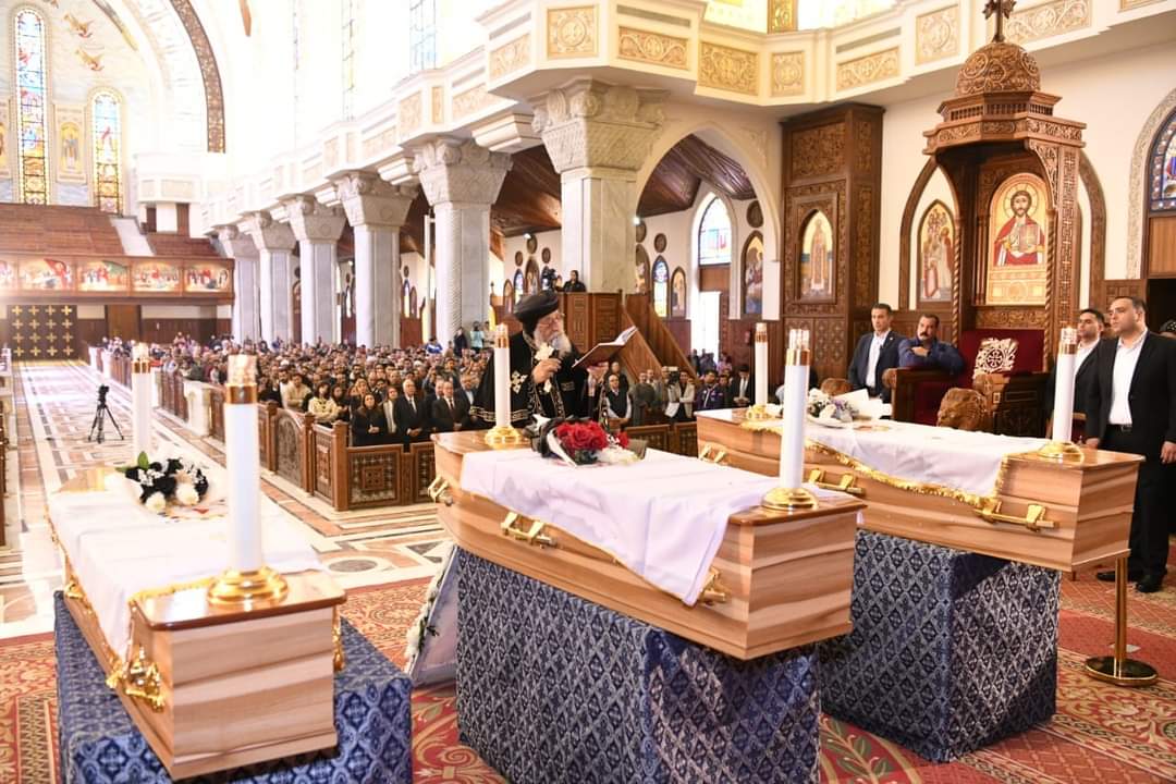 وزيرة الهجرة تشارك فى صلاة تشييع جثامين رهبان حادث جنوب إفريقيا