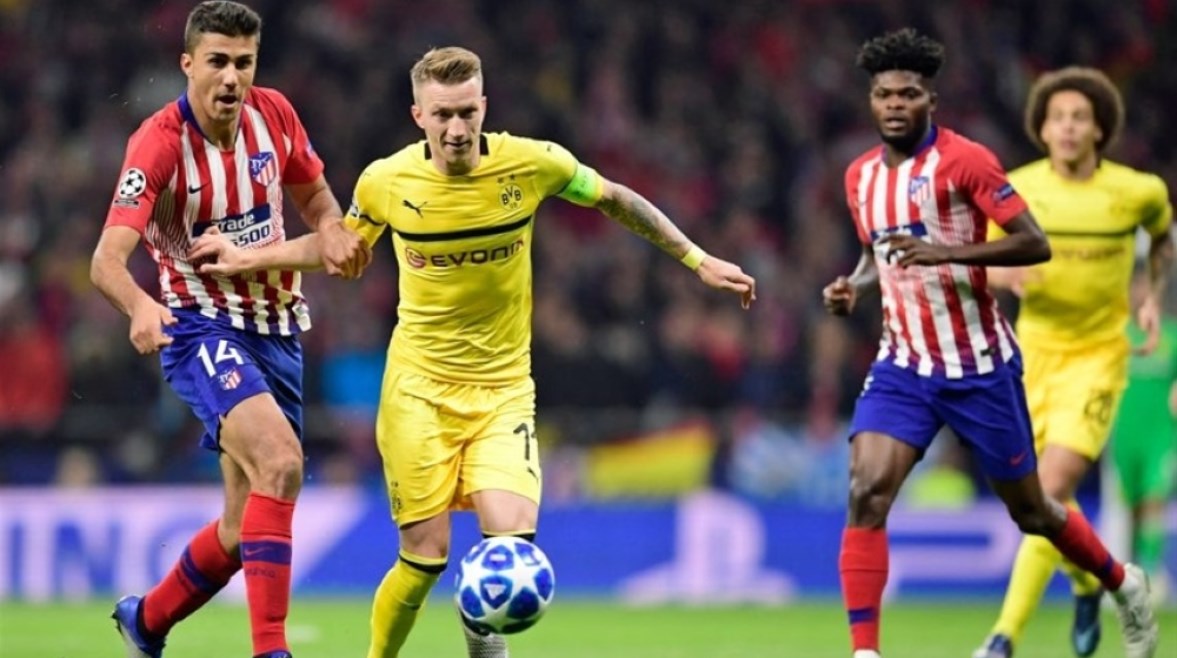 أتلتيكو مدريد يهزم بوروسيا دورتموند 2-1 فى ربع نهائى أبطال أوروبا