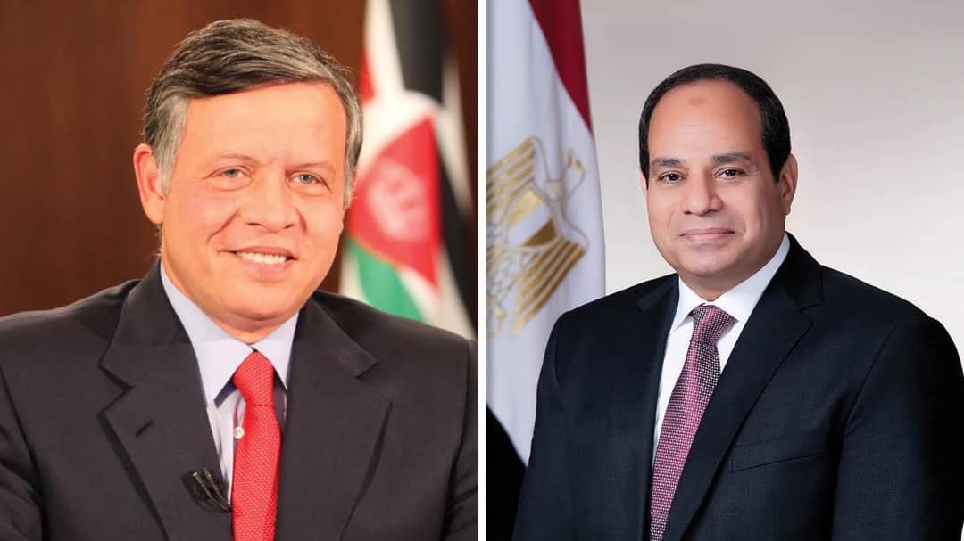 الرئيس يبحث مع عاهل الأردن تطورات الأوضاع فى غزة 