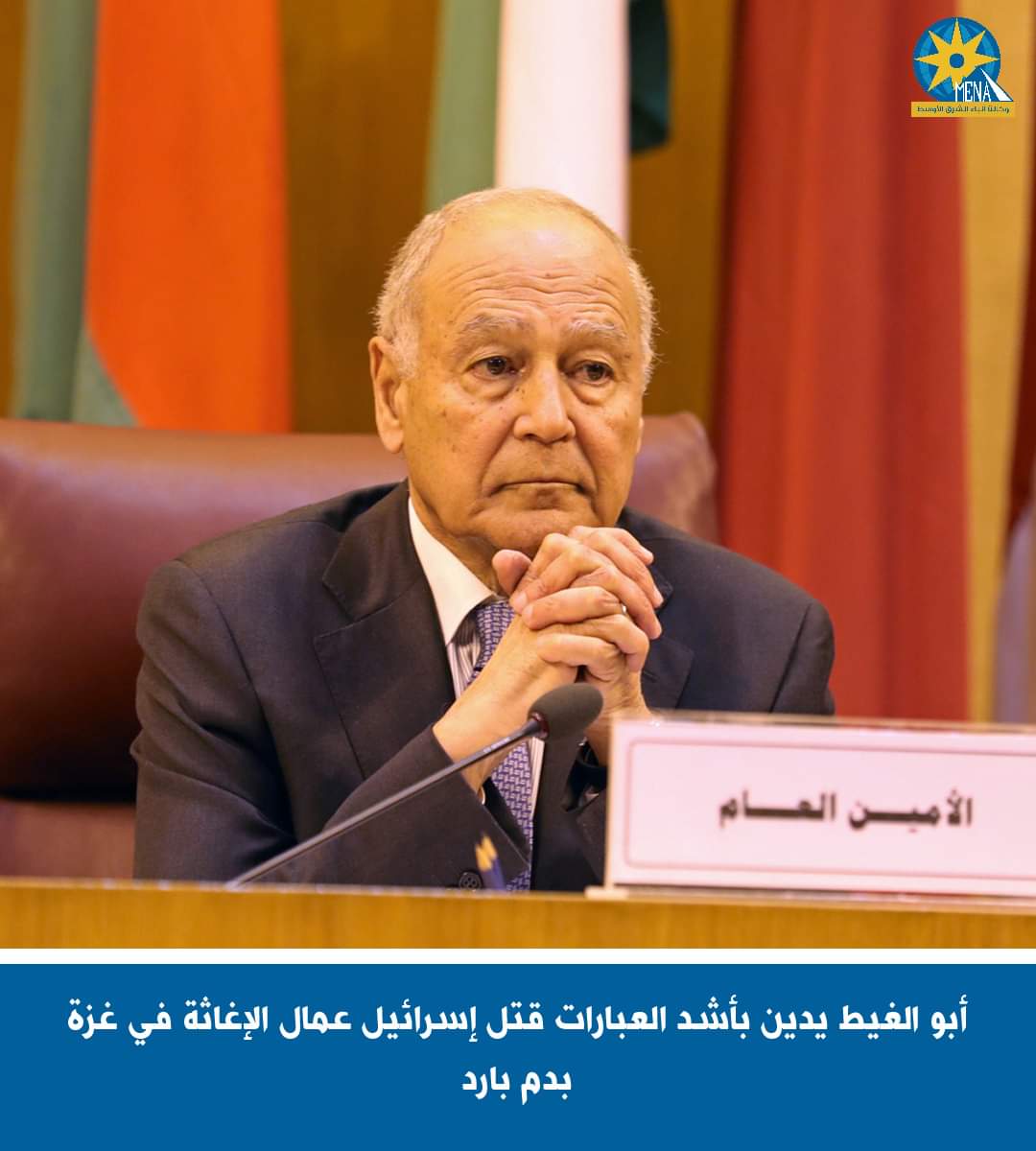 أبو الغيط يدين بأشد العبارات قتل إسرائيل عمال الإغاثة فى غزة بدم بارد