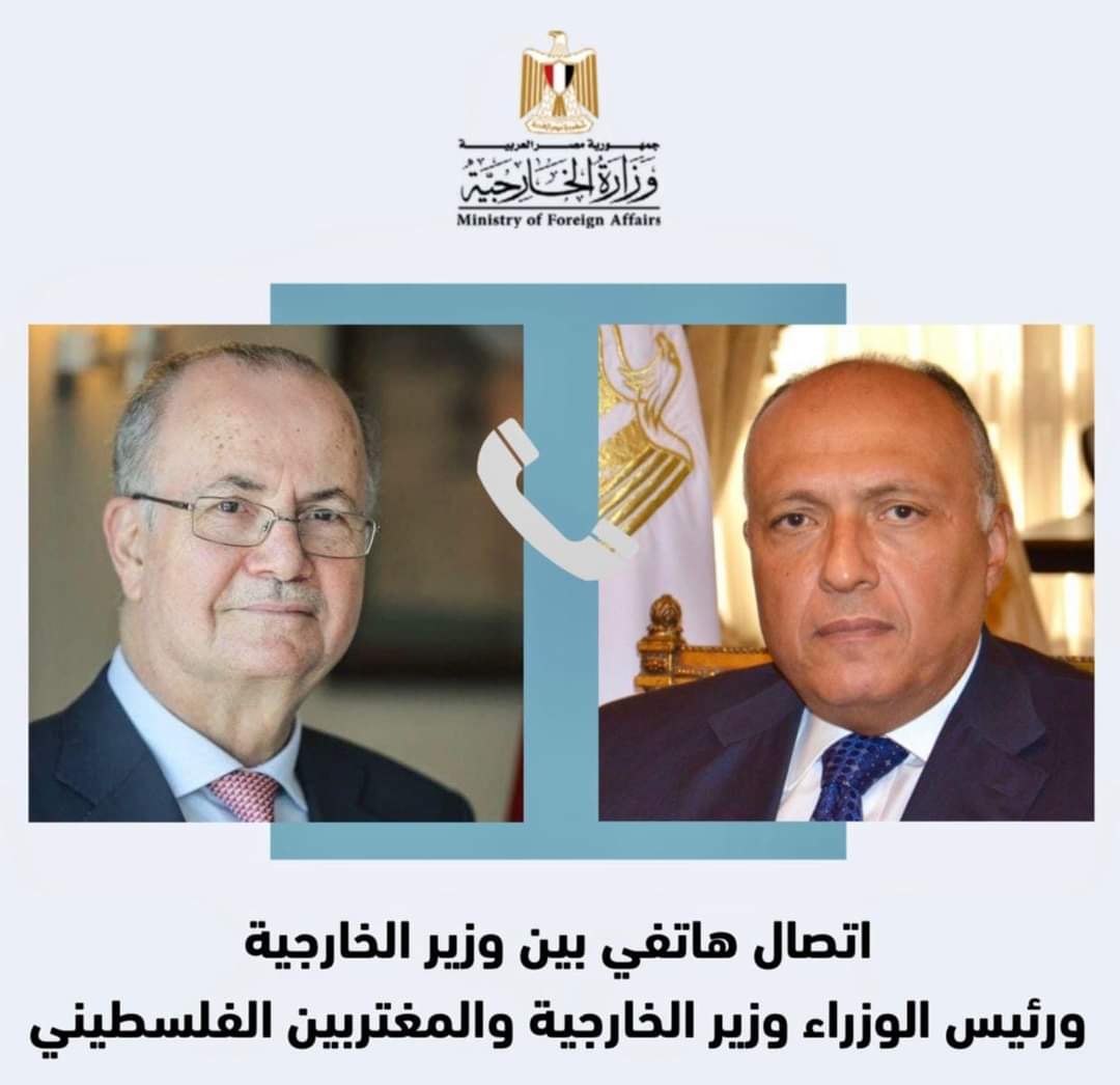وزير الخارجية يهنئ رئيس الوزراء وزير خارجية فلسطين بتشكيل الحكومة الجديدة