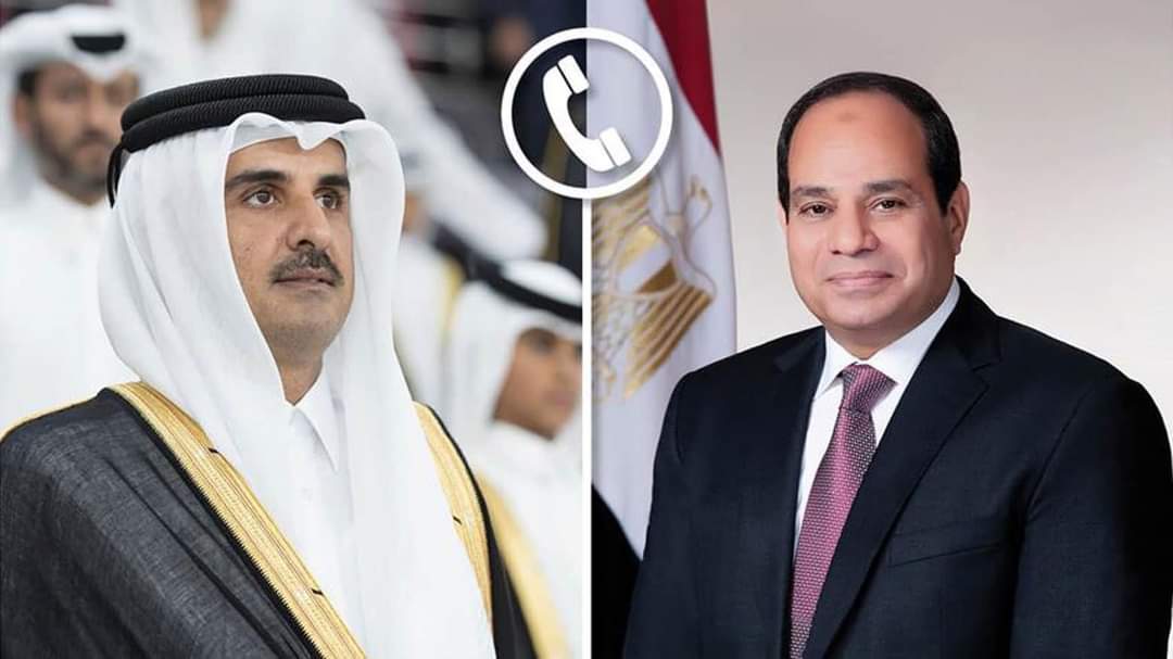 الرئيس يهنئ أمير قطر بعيد الفطر المبارك