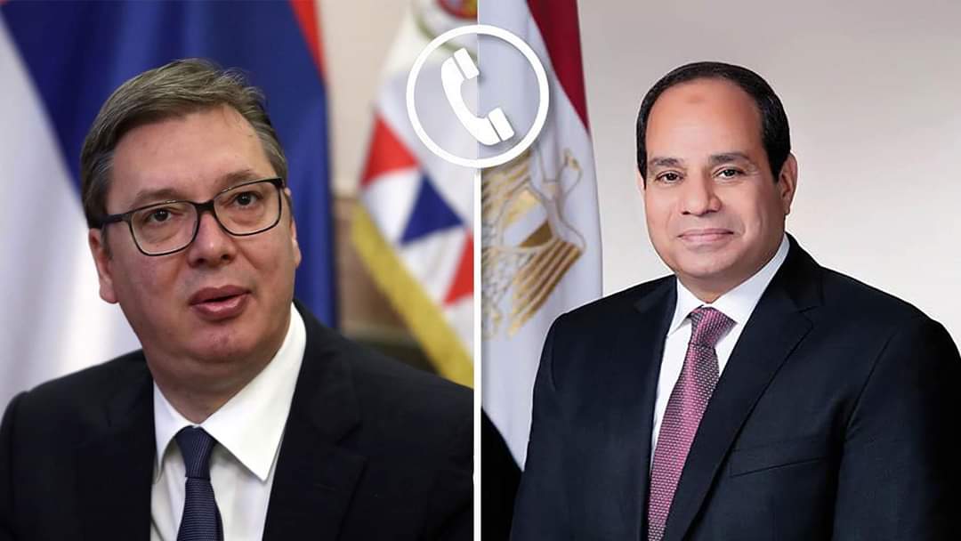 الرئيس يبحث مع نظيره الصربى التطورات الإقليمية والدولية