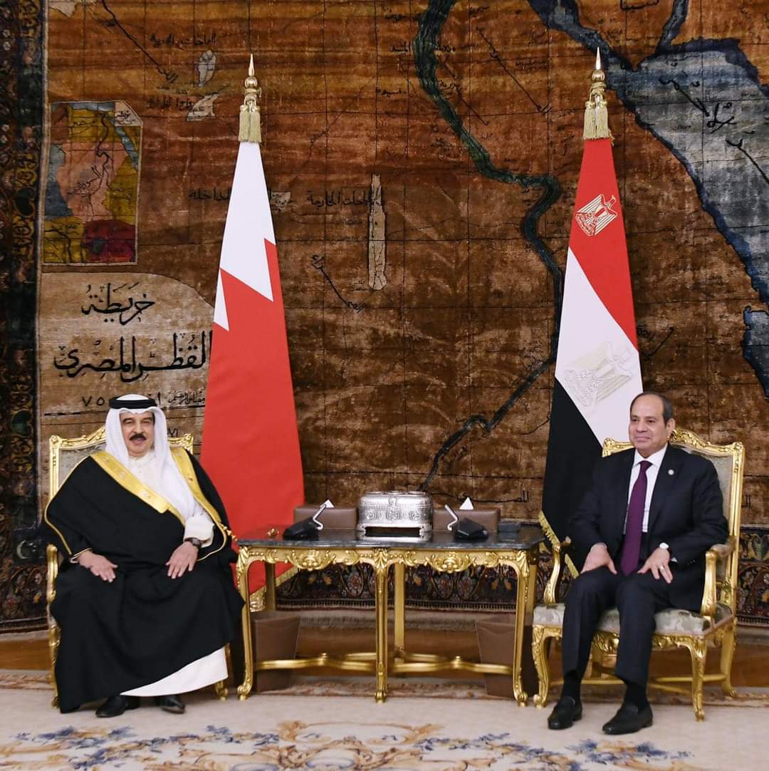 نص كلمة الرئيس خلال المؤتمر الصحفى المشترك مع ملك البحرين