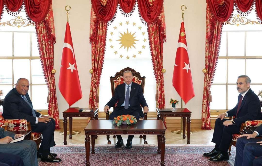 أردوغان خلال لقاء سامح شكرى : نتطلع لإستقبال الرئيس السيسى فى تركيا