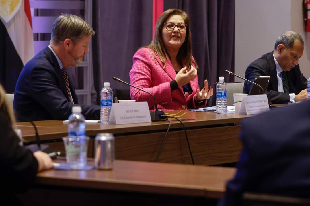 وزيرة التخطيط تستعرض التطورات الإقتصادية بمصر أمام المائدة المستديرة لغرفة التجارة الأمريكية 