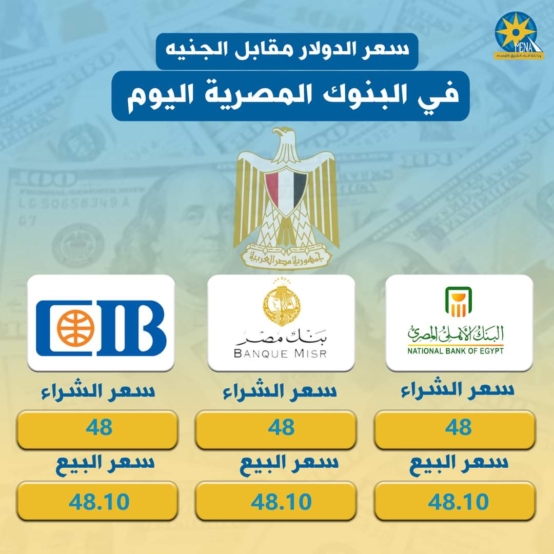 تراجع أسعار صرف الدولار مقابل الجنيه