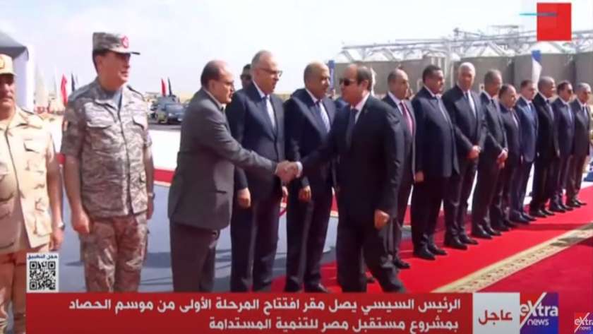بث مباشر.. الرئيس السيسي يفتتح موسم الحصاد بمشروع مستقبل مصر في الضبعة